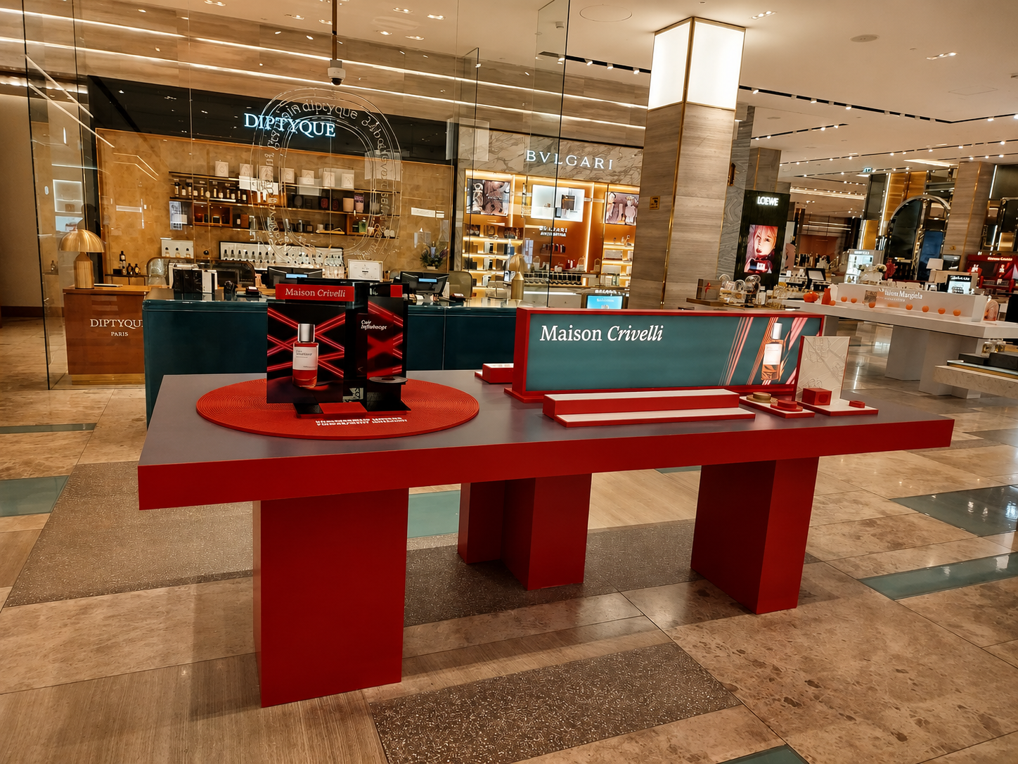 Concept visual for a custom counter and kiosk design